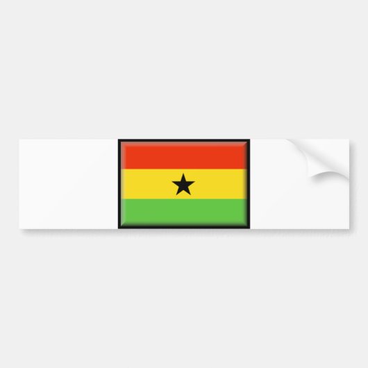 Ghana Flag Bumpersticker (Voorkant)