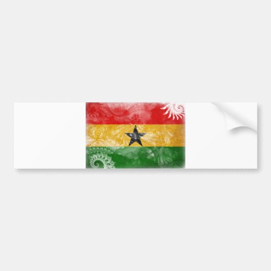 Ghana Flag Bumpersticker (Voorkant)