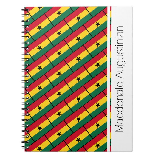 GHANA Flag Customisé Carnet Journal (Devant)