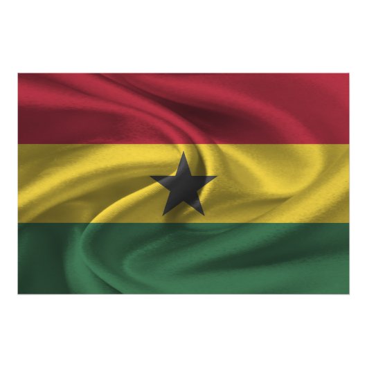 Ghana Flag Foto Afdruk (Voorkant)