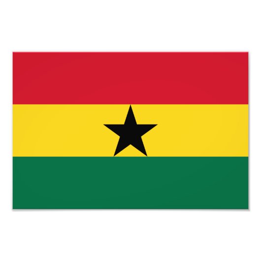 Ghana Flag Foto Afdruk (Voorkant)