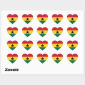 Ghana Flag Heart Sticker (Vel)