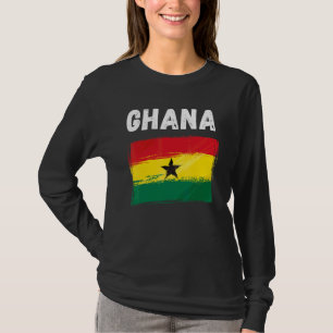 Ghana Flag Holiday Grunge Ghanese vlag T-shirt