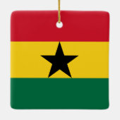 Ghana Flag Keramisch Ornament (Achterkant)