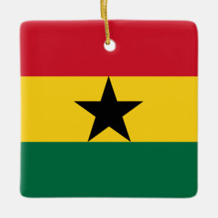 Ghana Flag Keramisch Ornament