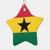 Ghana Flag Keramisch Ornament (Links)