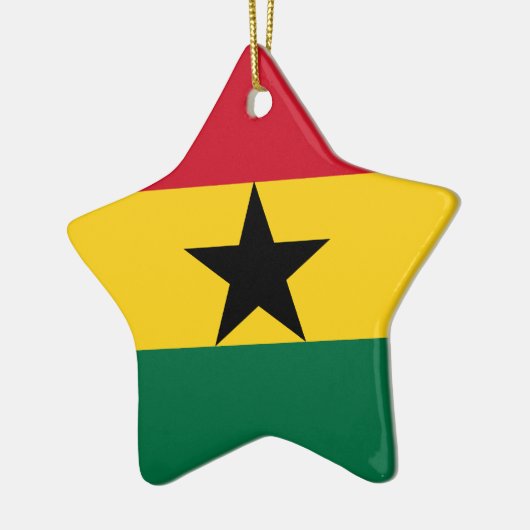 Ghana Flag Keramisch Ornament (Links)