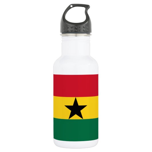 Ghana Flag Liberty Bottle Waterfles (Voorkant)