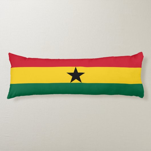 Ghana Flag Lichaamskussen (Voorkant)