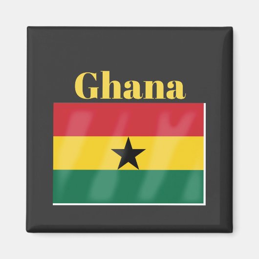 Ghana Flag Magneet (Voorkant)