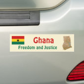 Ghana Flag + Map Bumpersticker (Op auto)
