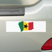 Ghana Flag Map GH Bumpersticker (Op auto)