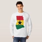 Ghana Flag Map GH T-shirt (Voorkant volledig)