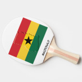 GHANA FLAG & MAP op maat Tafeltennisbatje (Zijkant)
