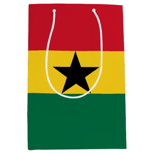 Ghana Flag Medium Cadeauzakje (Voorkant)