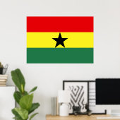 Ghana Flag Poster (Thuiskantoor)