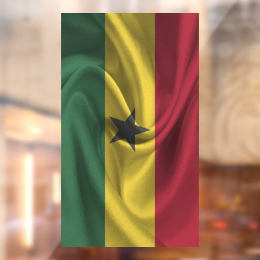 Ghana Flag Raamsticker (Vel 2)