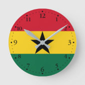 Ghana Flag Ronde Klok (Voorkant)