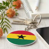 Ghana Flag Sleutelhanger (Zijkant)