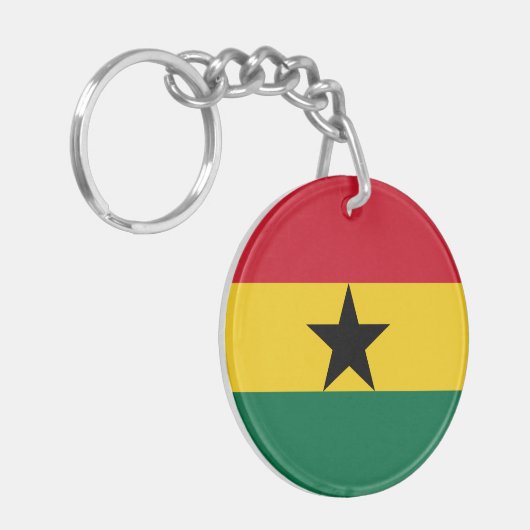 Ghana Flag Sleutelhanger (Voorkant Links)