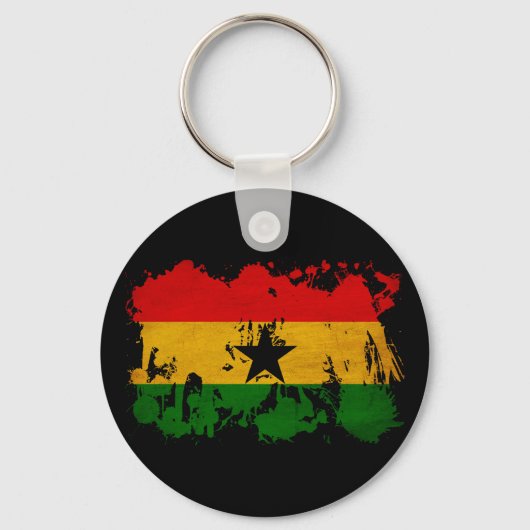 Ghana Flag Sleutelhanger (Voorkant)