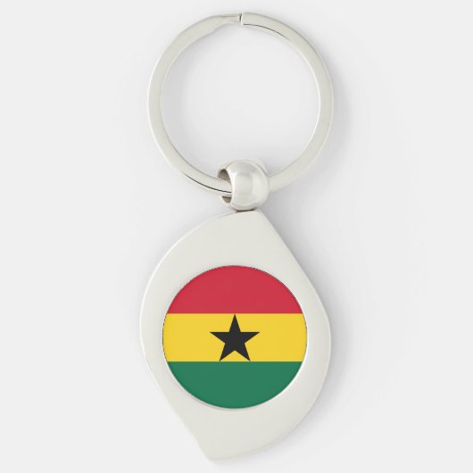 Ghana Flag Sleutelhanger (Voorkant)