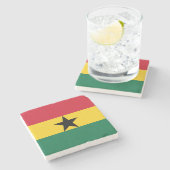 Ghana Flag Stenen Onderzetter (Zijkant)