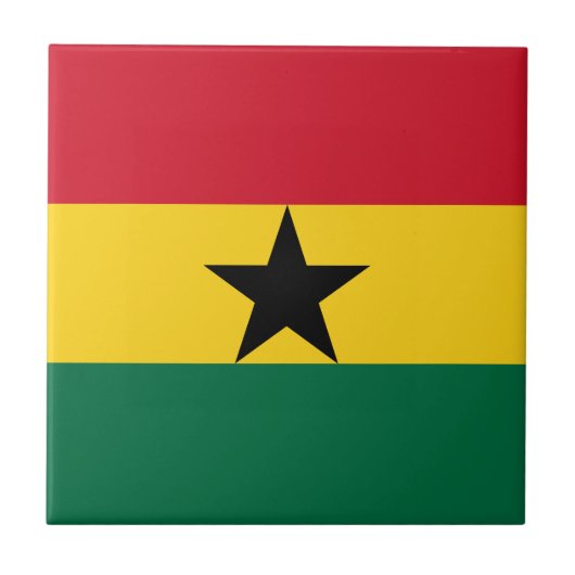 Ghana Flag Tegeltje (Voorkant)