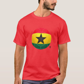 Ghana - Football met zwarte sterren T-shirt