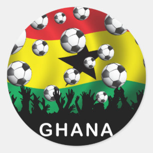 Ghana Football Ronde Sticker