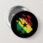 Ghana Gekopieerde vlag Ronde Button 7,6 Cm (Voorkant /achterkant)