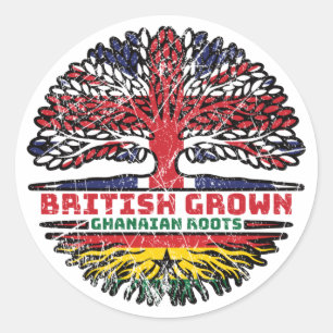 Ghana Ghanaian Uk Verenigd Koninkrijk - Britse boo Ronde Sticker