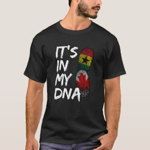 Ghana Ghanees Canada Canadees Vlag Hand Gemengd DN T-shirt