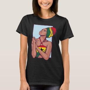 Ghana Ghanese Vlag Afrika Trots Prinses Koningin M T-shirt