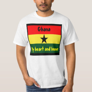 Ghana-hart en T-shirts thuis