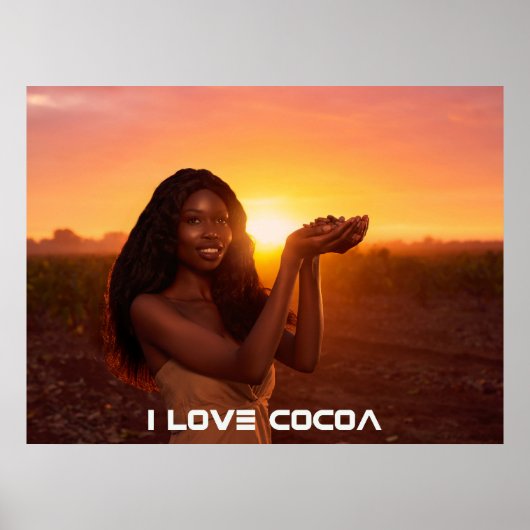 GHANA - I LOVE COCOA POSTER (Voorkant)
