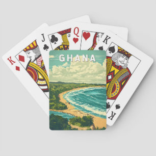 Ghana Illustration Travel Art Vintage Pokerkaarten