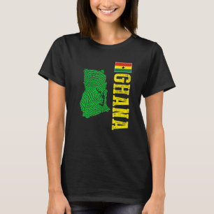 Ghana Kaart Ghana Vlag T-shirt