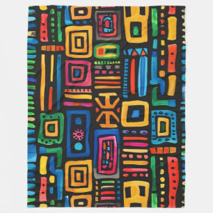Ghana Kente Fleece Deken