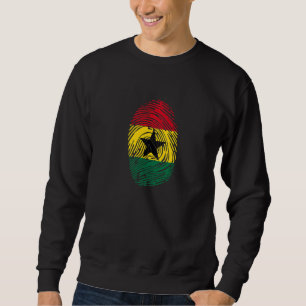 Ghana Land Vlag Vingerafdruk DNA Trui