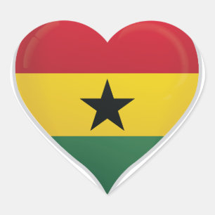 Ghana love flag pride hart sticker