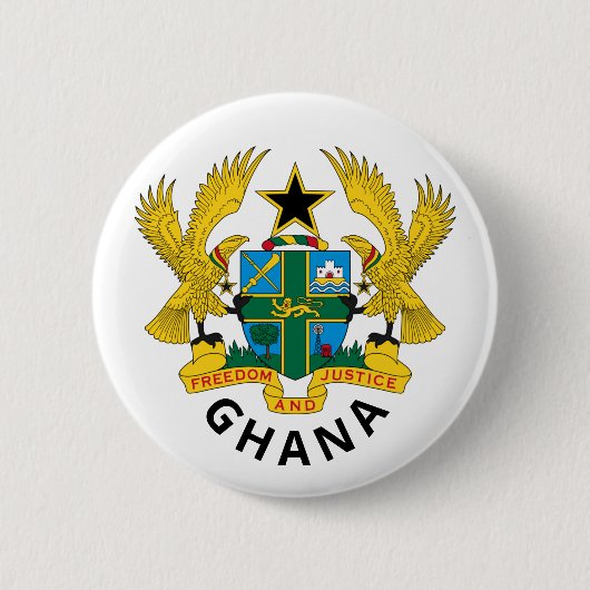 Ghana mantel ronde button 5,7 cm (Voorkant)