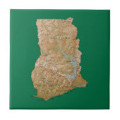 Ghana Map Tile Tegeltje (Voorkant)
