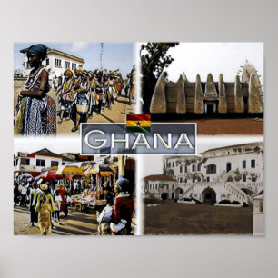 Ghana - Mozaïek - Poster