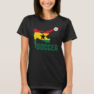 Ghana Nationaal Voetbal Voetbal Ghana Vlag Footba T-shirt