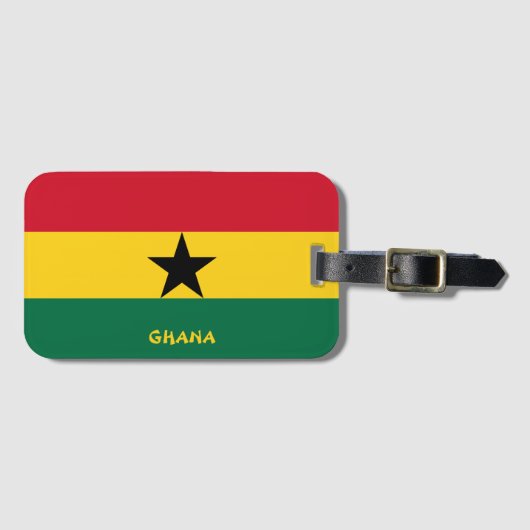 Ghana National Flag Funny Patriotic Bagagelabel (Voorkant (horizontaal))