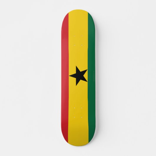 Ghana Plain Flag Skateboard (Voorkant)