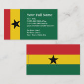 Ghana Plain Flag Visitekaartje (Voorkant / Achterkant)