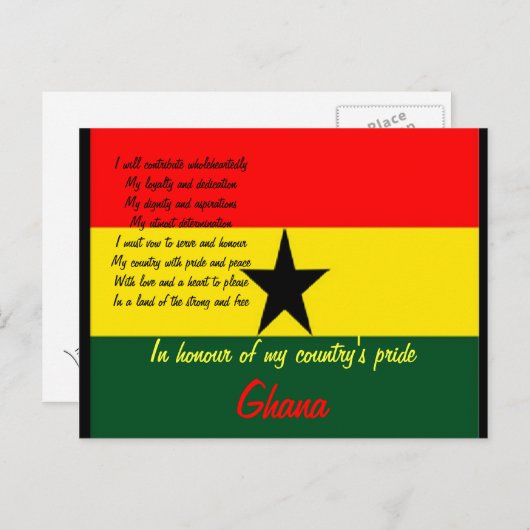 Ghana pride briefkaarten (Voorkant / Achterkant)