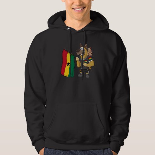 Ghana Rasta Dog Hoodie (Voorkant)